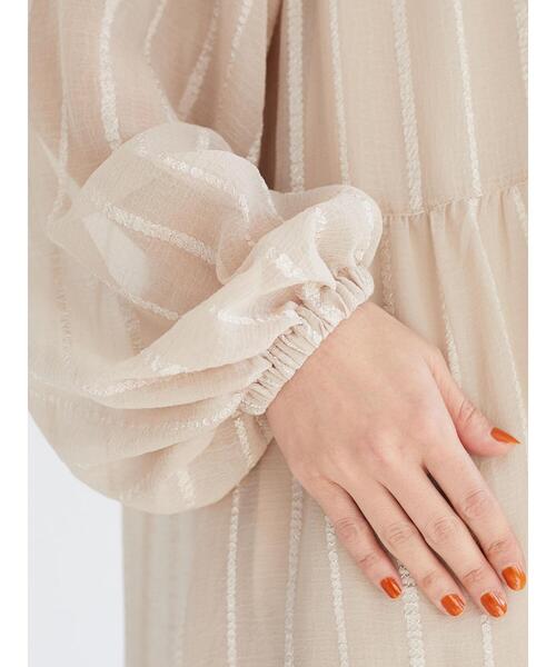 Sugar spoon（シュガースプーン）の「・SUGAR SPOON ストライプティアードチュニック（Tシャツ/カットソー・レディース・ブラック/ピンク/ライトベージュ・FREE）」の11枚目の写真