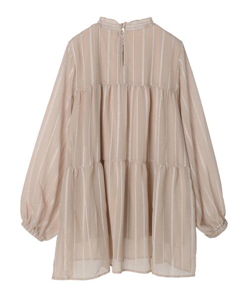 Sugar spoon（シュガースプーン）の「・SUGAR SPOON ストライプティアードチュニック（Tシャツ/カットソー・レディース・ブラック/ピンク/ライトベージュ・FREE）」の20枚目の写真