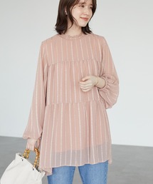 Sugar spoon | ・SUGAR SPOON ストライプティアードチュニック(Tシャツ/カットソー)