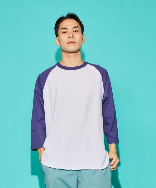 WALLA WALLA SPORT（ワラワラスポーツ）の「3/4 BASEBALL TEE 2TONE / 3/4 ベースボールT 2トーン（Tシャツ/カットソー・メンズ・ホワイト×レッド/ホワイト×ゴールド/ホワイト×グリーン/ホワイト×ネイビー/ホワイト×グレー/ホワイト系その他/ブラウン系その他/レッド系その他2/ヘザーグレー/パープル/ホワイト×ブラック・X-LARGE/XXX-LARGE/LARGE/XX-LARGE/MEDIUM/SMALL/XXXX-LARGE）」の10枚目の写真