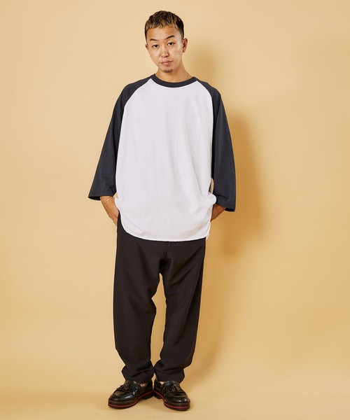 WALLA WALLA SPORT（ワラワラスポーツ）の「3/4 BASEBALL TEE 2TONE / 3/4 ベースボールT 2トーン（Tシャツ/カットソー・メンズ・ホワイト×レッド/ホワイト×ゴールド/ホワイト×グリーン/ホワイト×ネイビー/ホワイト×グレー/ホワイト系その他/ブラウン系その他/レッド系その他2/ヘザーグレー/パープル/ホワイト×ブラック・X-LARGE/XXX-LARGE/LARGE/XX-LARGE/MEDIUM/SMALL/XXXX-LARGE）」の13枚目の写真