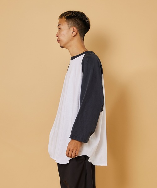 WALLA WALLA SPORT（ワラワラスポーツ）の「3/4 BASEBALL TEE 2TONE / 3/4 ベースボールT 2トーン（Tシャツ/カットソー・メンズ・ホワイト×レッド/ホワイト×ゴールド/ホワイト×グリーン/ホワイト×ネイビー/ホワイト×グレー/ホワイト系その他/ブラウン系その他/レッド系その他2/ヘザーグレー/パープル/ホワイト×ブラック・X-LARGE/XXX-LARGE/LARGE/XX-LARGE/MEDIUM/SMALL/XXXX-LARGE）」の12枚目の写真