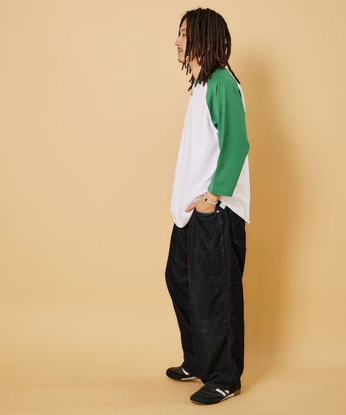 WALLA WALLA SPORT（ワラワラスポーツ）の「3/4 BASEBALL TEE 2TONE / 3/4 ベースボールT 2トーン（Tシャツ/カットソー・メンズ・ホワイト×レッド/ホワイト×ゴールド/ホワイト×グリーン/ホワイト×ネイビー/ホワイト×グレー/ホワイト系その他/ブラウン系その他/レッド系その他2/ヘザーグレー/パープル/ホワイト×ブラック・X-LARGE/XXX-LARGE/LARGE/XX-LARGE/MEDIUM/SMALL/XXXX-LARGE）」の18枚目の写真