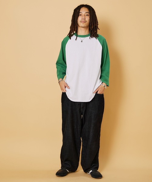 WALLA WALLA SPORT（ワラワラスポーツ）の「3/4 BASEBALL TEE 2TONE / 3/4 ベースボールT 2トーン（Tシャツ/カットソー・メンズ・ホワイト×レッド/ホワイト×ゴールド/ホワイト×グリーン/ホワイト×ネイビー/ホワイト×グレー/ホワイト系その他/ブラウン系その他/レッド系その他2/ヘザーグレー/パープル/ホワイト×ブラック・X-LARGE/XXX-LARGE/LARGE/XX-LARGE/MEDIUM/SMALL/XXXX-LARGE）」の17枚目の写真