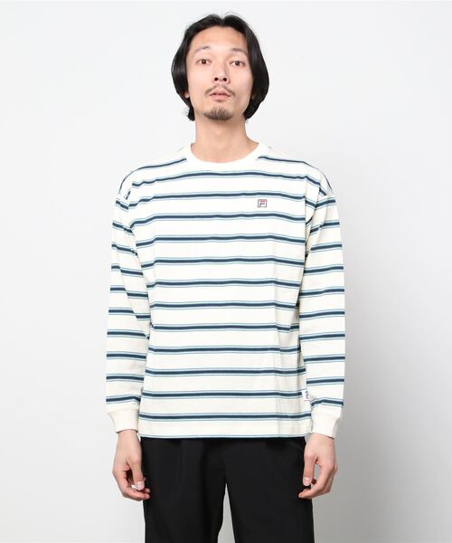 FILA(フィラ)の「FILA フィラ U BD L/STEE ロングスリーブ FM6193 ABC-MART限定 *ブルー(Tシャツ/カットソー・メンズ・ブルー・MEDIUM/X-LARGE/LARGE/SMALL)」の1枚目の写真