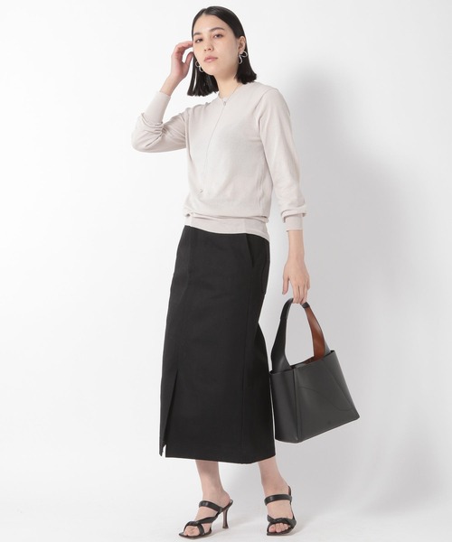 Chaos(カオス)の「ミィーコットンニットプルオーバー(ニット/セーター・レディース・ベージュ/ダークネイビー・FREE)」の12枚目の写真