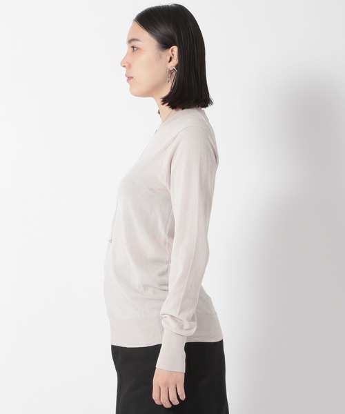 Chaos(カオス)の「ミィーコットンニットプルオーバー(ニット/セーター・レディース・ベージュ/ダークネイビー・FREE)」の7枚目の写真