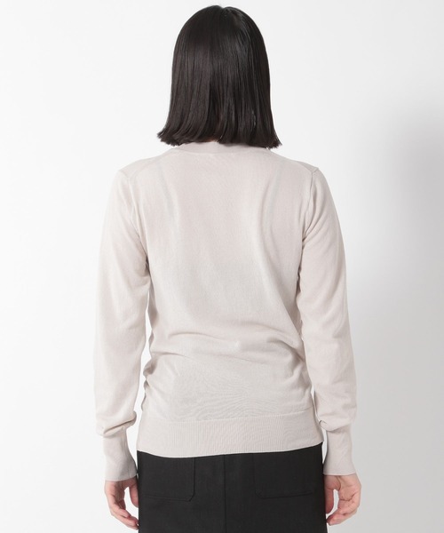 Chaos(カオス)の「ミィーコットンニットプルオーバー(ニット/セーター・レディース・ベージュ/ダークネイビー・FREE)」の3枚目の写真