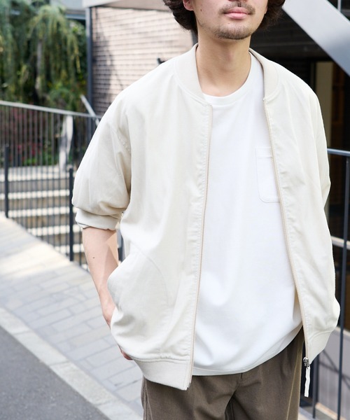 CIAOPANIC TYPY（チャオパニックティピー）の「リネンブレンドMA-1シャウター（MA-1・メンズ・ネイビー/ベージュ系その他・M/L）」の2枚目の写真