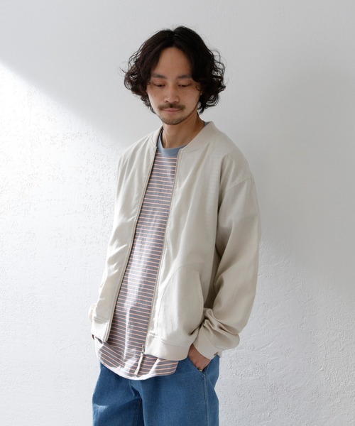 CIAOPANIC TYPY（チャオパニックティピー）の「リネンブレンドMA-1シャウター（MA-1・メンズ・ネイビー/ベージュ系その他・M/L）」の14枚目の写真