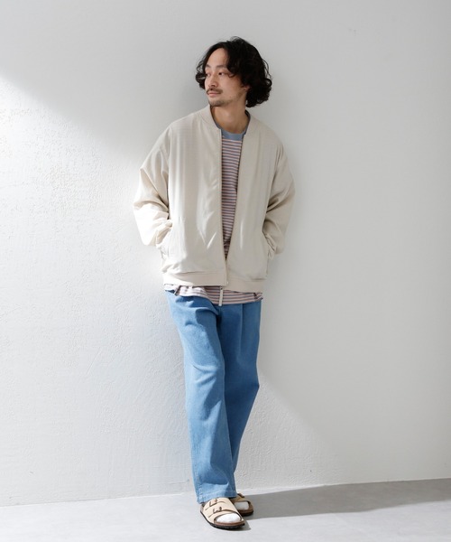 CIAOPANIC TYPY（チャオパニックティピー）の「リネンブレンドMA-1シャウター（MA-1・メンズ・ネイビー/ベージュ系その他・M/L）」の11枚目の写真