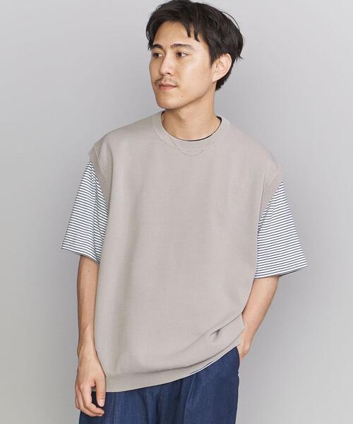 BEAUTY&YOUTH UNITED ARROWS（ビューティーアンドユースユナイテッドアローズ）の「BY ミラノリブ スリット ベスト（ベスト・メンズ・ライトグレー/ライトブルー/ブラック・M/L/XL/S）」の2枚目の写真