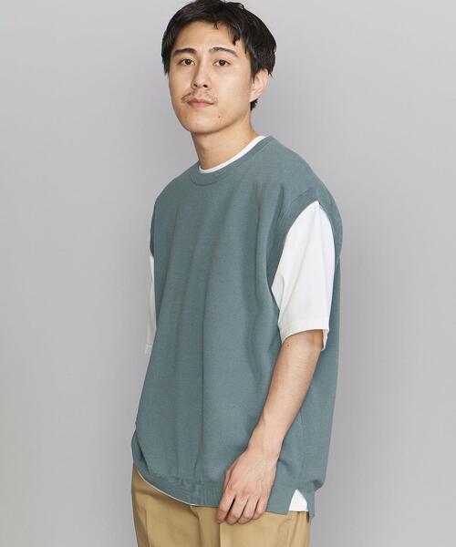 BEAUTY&YOUTH UNITED ARROWS（ビューティーアンドユースユナイテッドアローズ）の「BY ミラノリブ スリット ベスト（ベスト・メンズ・ライトグレー/ライトブルー/ブラック・M/L/XL/S）」の3枚目の写真