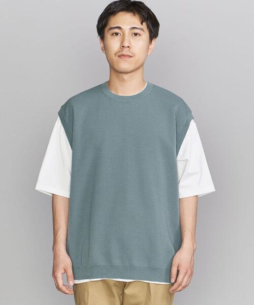 BEAUTY&YOUTH UNITED ARROWS（ビューティーアンドユースユナイテッドアローズ）の「BY ミラノリブ スリット ベスト（ベスト・メンズ・ライトグレー/ライトブルー/ブラック・M/L/XL/S）」の4枚目の写真