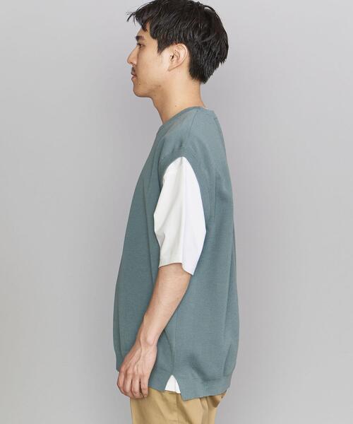 BEAUTY&YOUTH UNITED ARROWS（ビューティーアンドユースユナイテッドアローズ）の「BY ミラノリブ スリット ベスト（ベスト・メンズ・ライトグレー/ライトブルー/ブラック・M/L/XL/S）」の5枚目の写真