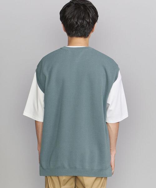 BEAUTY&YOUTH UNITED ARROWS（ビューティーアンドユースユナイテッドアローズ）の「BY ミラノリブ スリット ベスト（ベスト・メンズ・ライトグレー/ライトブルー/ブラック・M/L/XL/S）」の6枚目の写真