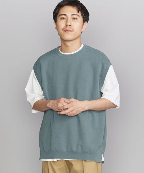 BEAUTY&YOUTH UNITED ARROWS（ビューティーアンドユースユナイテッドアローズ）の「BY ミラノリブ スリット ベスト（ベスト・メンズ・ライトグレー/ライトブルー/ブラック・M/L/XL/S）」の8枚目の写真