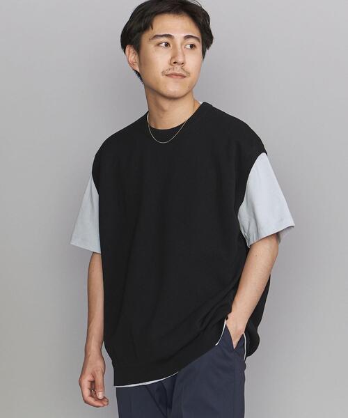 BEAUTY&YOUTH UNITED ARROWS（ビューティーアンドユースユナイテッドアローズ）の「BY ミラノリブ スリット ベスト（ベスト・メンズ・ライトグレー/ライトブルー/ブラック・M/L/XL/S）」の12枚目の写真