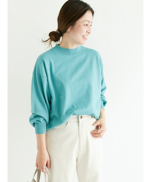 Lugnoncure（ルノンキュール）の「袖ボリュームニット（ニット/セーター・レディース・ブラック/オフホワイト/ブルー/グリーン・ﾌﾘ-）」の4枚目の写真