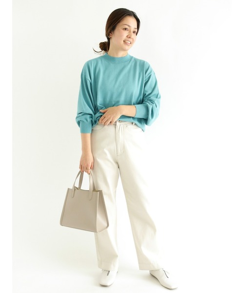 Lugnoncure（ルノンキュール）の「袖ボリュームニット（ニット/セーター・レディース・ブラック/オフホワイト/ブルー/グリーン・ﾌﾘ-）」の10枚目の写真