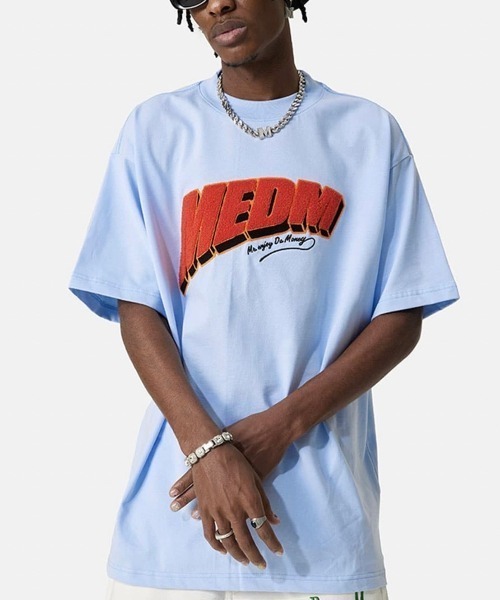 MR.ENJOY DA MONEY(ミスターエンジョイダマネー)の「【MR. ENJOY DA MONEY/ミスターエンジョイダマニー】MEDM Impact Tee/ロゴT 半袖T(Tシャツ/カットソー・メンズ・ホワイト/ブラック/スカイブルー・L/XL)」の13枚目の写真