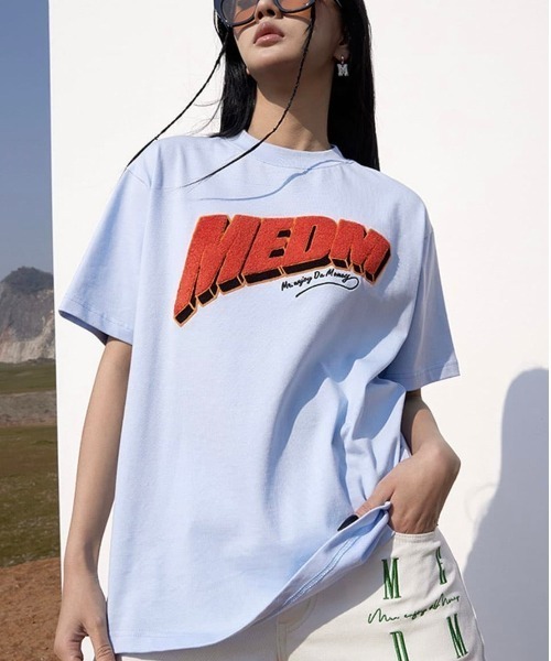 MR.ENJOY DA MONEY(ミスターエンジョイダマネー)の「【MR. ENJOY DA MONEY/ミスターエンジョイダマニー】MEDM Impact Tee/ロゴT 半袖T(Tシャツ/カットソー・メンズ・ホワイト/ブラック/スカイブルー・L/XL)」の12枚目の写真