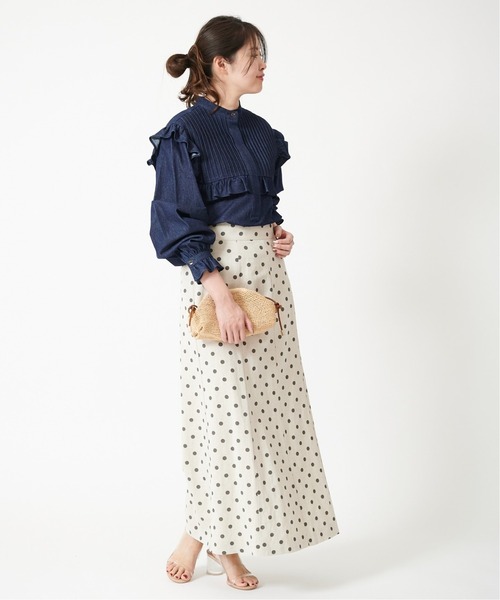 U by SPICK&SPAN（ユーバイスピックアンドスパン）の「【A POINT  ETC/アポワン】ラフィア Pouch mini◆（クラッチバッグ・レディース・ベージュ・FREE）」の6枚目の写真