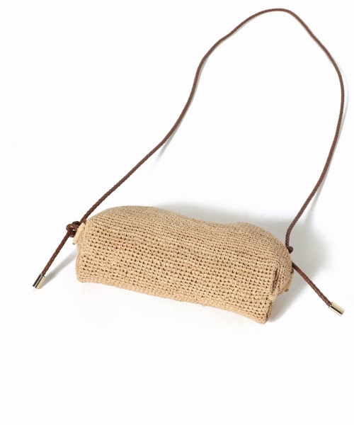 U by SPICK&SPAN（ユーバイスピックアンドスパン）の「【A POINT  ETC/アポワン】ラフィア Pouch mini◆（クラッチバッグ・レディース・ベージュ・FREE）」の21枚目の写真