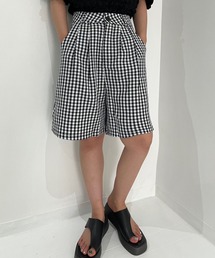 ギンガムチェックショートパンツ