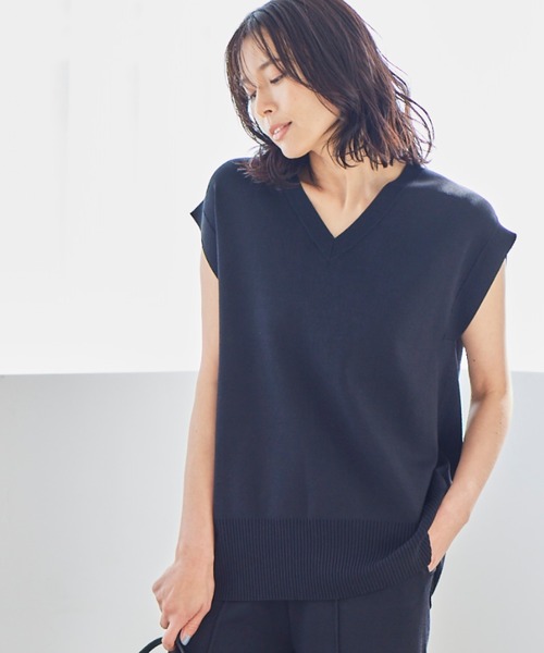 BARNYARDSTORM（バンヤードストーム）の「BARNYARDSTORM / バックボタンニット（ニット/セーター・レディース・ブラック/ネイビー/ピンク・0/1）」の4枚目の写真