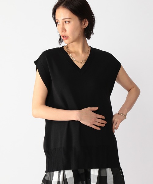 BARNYARDSTORM（バンヤードストーム）の「BARNYARDSTORM / バックボタンニット（ニット/セーター・レディース・ブラック/ネイビー/ピンク・0/1）」の13枚目の写真