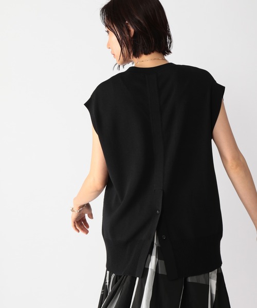 BARNYARDSTORM（バンヤードストーム）の「BARNYARDSTORM / バックボタンニット（ニット/セーター・レディース・ブラック/ネイビー/ピンク・0/1）」の14枚目の写真