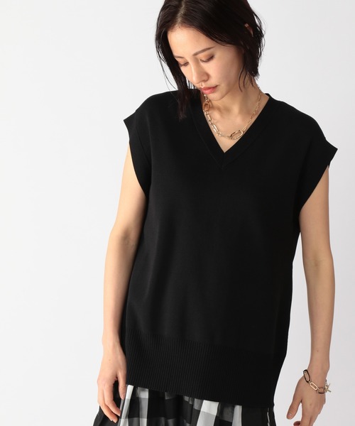 BARNYARDSTORM（バンヤードストーム）の「BARNYARDSTORM / バックボタンニット（ニット/セーター・レディース・ブラック/ネイビー/ピンク・0/1）」の15枚目の写真