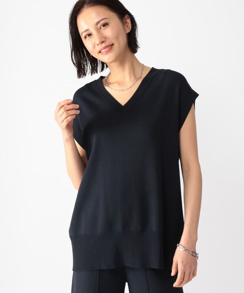 BARNYARDSTORM（バンヤードストーム）の「BARNYARDSTORM / バックボタンニット（ニット/セーター・レディース・ブラック/ネイビー/ピンク・0/1）」の18枚目の写真