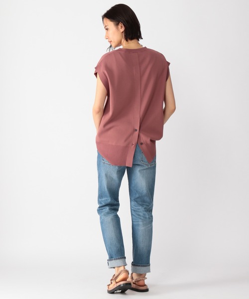 BARNYARDSTORM（バンヤードストーム）の「BARNYARDSTORM / バックボタンニット（ニット/セーター・レディース・ブラック/ネイビー/ピンク・0/1）」の22枚目の写真