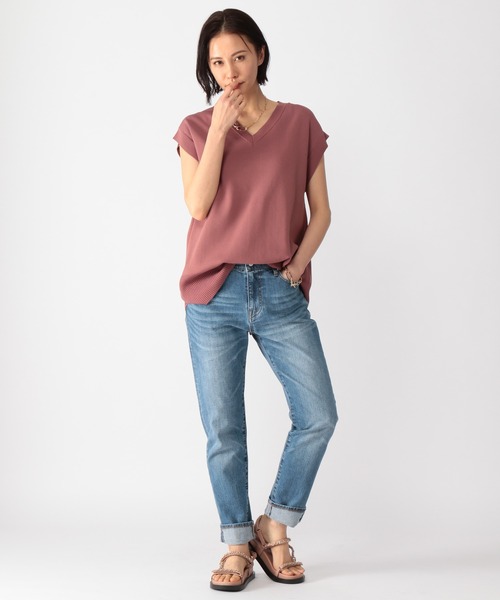 BARNYARDSTORM（バンヤードストーム）の「BARNYARDSTORM / バックボタンニット（ニット/セーター・レディース・ブラック/ネイビー/ピンク・0/1）」の12枚目の写真