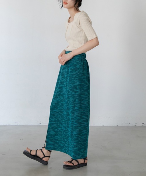 VACANCY（ヴァカンシー）の「SET UP ミックスカラーペンシルスカート（スカート・レディース・ブラック/ブルー・FREE）」の8枚目の写真