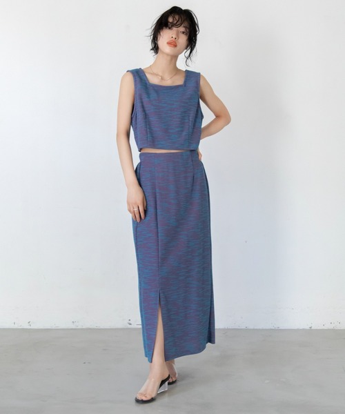 VACANCY（ヴァカンシー）の「SET UP ミックスカラーペンシルスカート（スカート・レディース・ブラック/ブルー・FREE）」の18枚目の写真