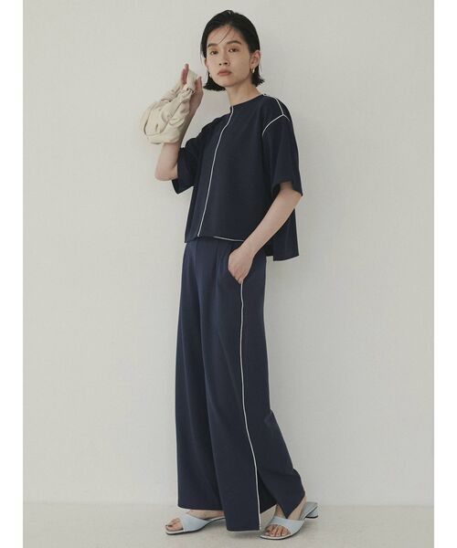 COTORICA(コトリカ)の「【THE DAYZ TOKYO】パイピングデザインT(Tシャツ/カットソー・レディース・ベージュ/ネイビー・FREE)」の13枚目の写真