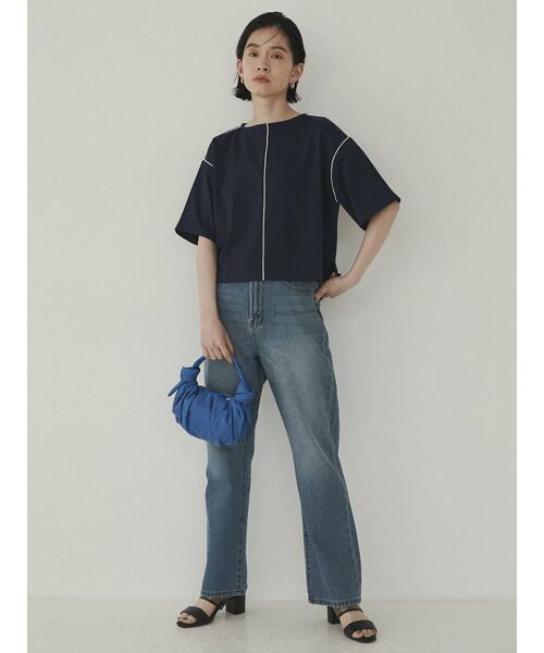 COTORICA(コトリカ)の「【THE DAYZ TOKYO】パイピングデザインT(Tシャツ/カットソー・レディース・ベージュ/ネイビー・FREE)」の15枚目の写真