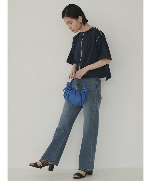 COTORICA(コトリカ)の「【THE DAYZ TOKYO】パイピングデザインT(Tシャツ/カットソー・レディース・ベージュ/ネイビー・FREE)」の16枚目の写真