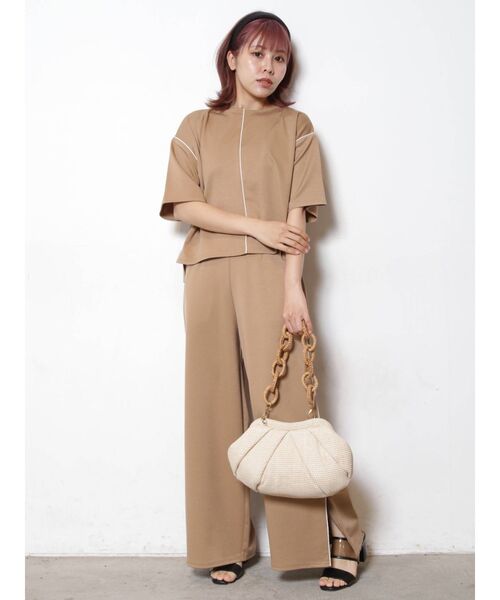 COTORICA(コトリカ)の「【THE DAYZ TOKYO】パイピングデザインT(Tシャツ/カットソー・レディース・ベージュ/ネイビー・FREE)」の19枚目の写真