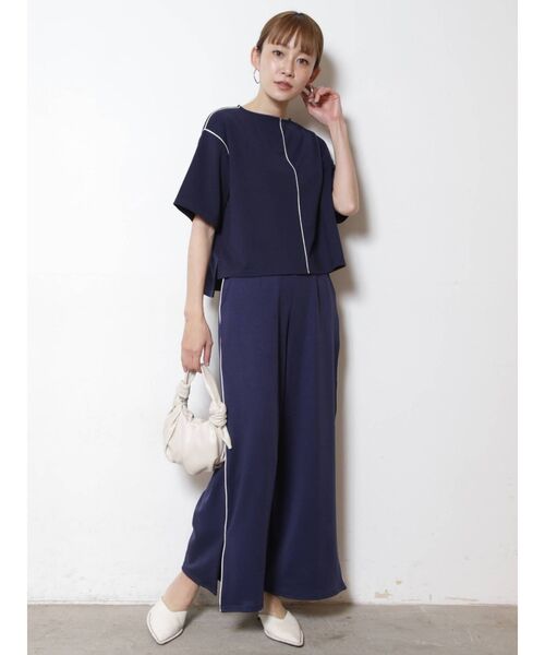 COTORICA(コトリカ)の「【THE DAYZ TOKYO】パイピングデザインT(Tシャツ/カットソー・レディース・ベージュ/ネイビー・FREE)」の21枚目の写真