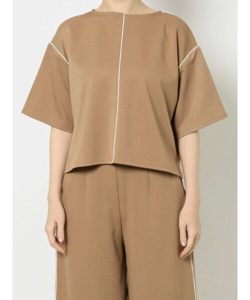 COTORICA(コトリカ)の「【THE DAYZ TOKYO】パイピングデザインT(Tシャツ/カットソー・レディース・ベージュ/ネイビー・FREE)」の22枚目の写真