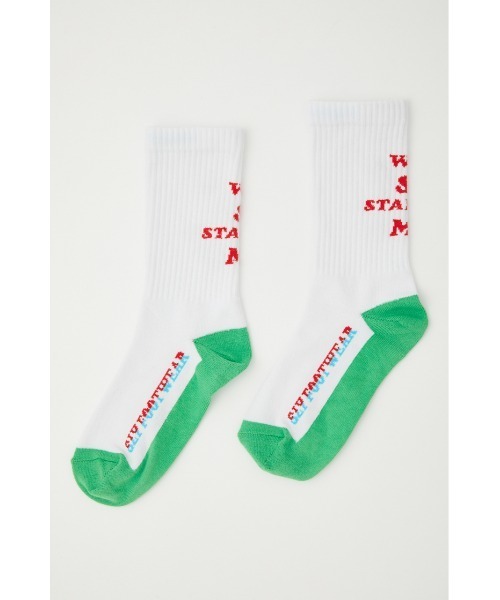 SLY(スライ)の「JQ SOCKS ジャガード ソックス(ソックス/靴下・レディース・ホワイト/ブラック/レッド・FREE)」の2枚目の写真