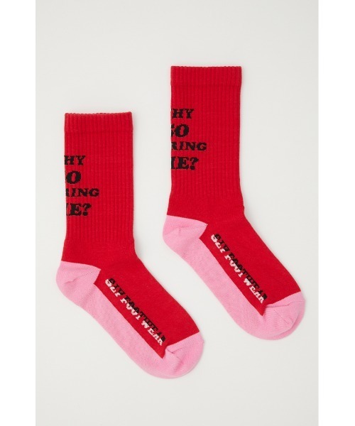 SLY(スライ)の「JQ SOCKS ジャガード ソックス(ソックス/靴下・レディース・ホワイト/ブラック/レッド・FREE)」の16枚目の写真
