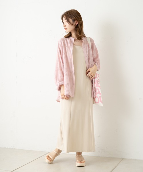 Kastane（カスタネ）の「【新色追加/WEB限定カラーあり】シアージャガードレースシャツ（シャツ/ブラウス・レディース・アイボリー/ピンク/グリーン/ブラック・FREE）」の20枚目の写真