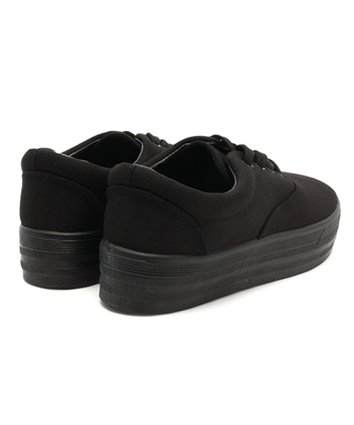 WEGO（ウィゴー）の「WEGO/厚底レースUPスニーカー（スニーカー・レディース・ホワイト/ブラック・MEDIUM/LARGE）」の5枚目の写真