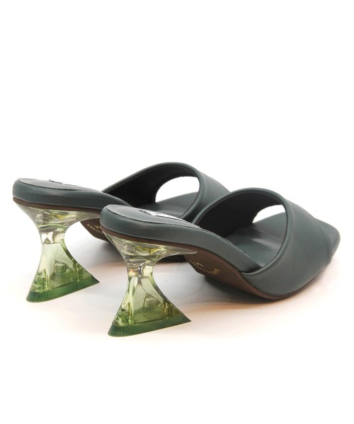 Sugar Sugar（シュガーシュガー）の「【SUGAR SUGAR シュガーシュガー】スクエアクリアヒールミュールサンダル（サンダル・レディース・ブラック/シルバー/ゴールド/グリーン・LL/S/M/L）」の5枚目の写真