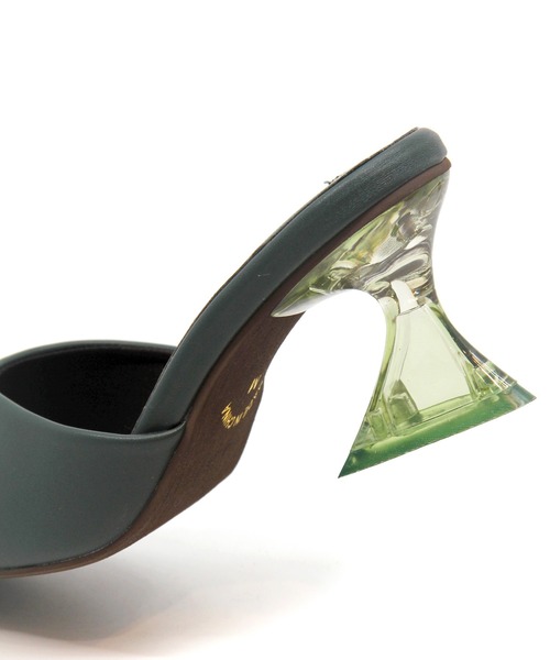 Sugar Sugar（シュガーシュガー）の「【SUGAR SUGAR シュガーシュガー】スクエアクリアヒールミュールサンダル（サンダル・レディース・ブラック/シルバー/ゴールド/グリーン・LL/S/M/L）」の11枚目の写真